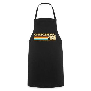 1952 - Cooking Apron - black - Front - AI Model Male 185 dark (185cm)