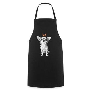 Chihuahua Butterfly Street Art Motif - Cooking Apron - black - Front - AI Model Male 185 dark (185cm)