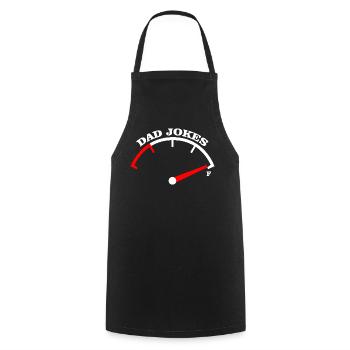 Dad Jokes Meter Tee Design - Cooking Apron - black - Front - AI Model Male 185 dark (185cm)
