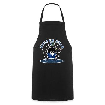 Falklandinseln Cooler Disco-Pinguin Schnee-Schlittschuhläufer - Kochschürze - Schwarz - Vorne - AI Model Male 185 dark (185cm)