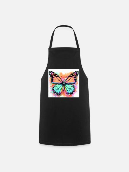 Schmetterling - Kochschürze - Schwarz