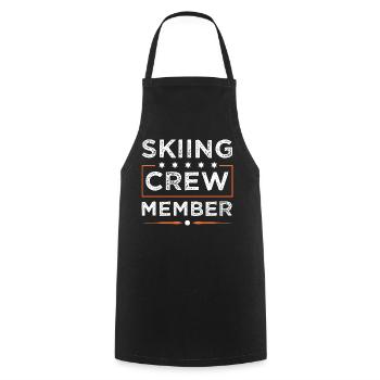 Équipe de ski - Tablier de cuisine - noir - Devant - AI Model Male 185 dark (185cm)