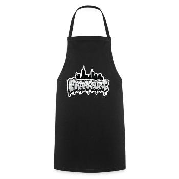 Frankfurt Skyline Graffiti - Kochschürze - Schwarz - Vorne - AI Model Male 185 dark (185cm)