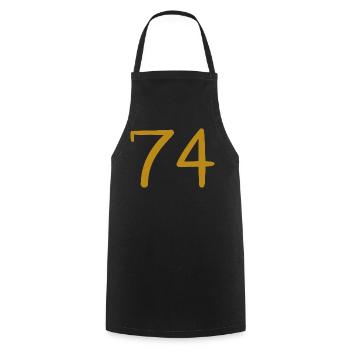 74 - Cooking Apron - black - Front - AI Model Male 185 dark (185cm)