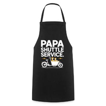 Papa Shuttle Service Cargo Bike Papa - Cooking Apron - black - Front - AI Model Male 185 dark (185cm)