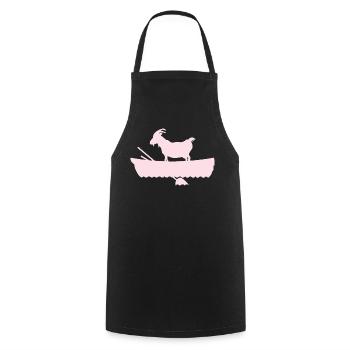 G.O.A.T. Chèvre en Rose Bateau - Tablier de cuisine - noir - Devant - AI Model Male 185 dark (185cm)