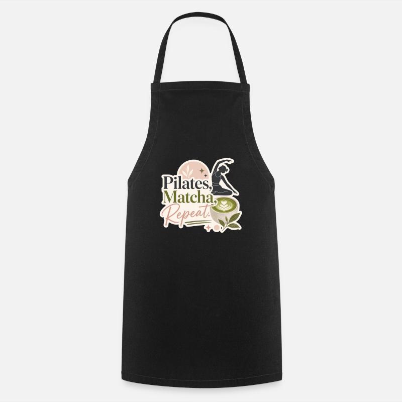 Pilates - Matcha - Repeat - Cooking Apron - black