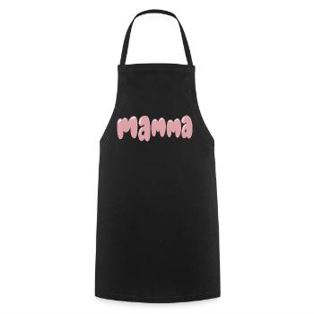 Pétillante Maman Style Joueuse Rose - Tablier de cuisine - noir - Devant - AI Model Male 185 dark (185cm)