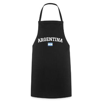 Argentina Flag Design White - Cooking Apron - black - Front - AI Model Male 185 dark (185cm)