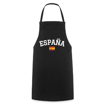 Spanien Flagge Design Weiss - Kochschürze - Schwarz - Vorne - AI Model Male 185 dark (185cm)