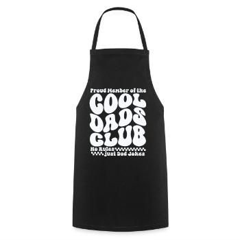 Cool Dads Club - Dad Father's Day Gift - Cooking Apron - black - Front - AI Model Male 185 dark (185cm)