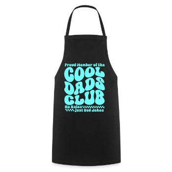 Cool Dads Club - Papa Vatertag Geschenk - Kochschürze - Schwarz - Vorne - AI Model Male 185 dark (185cm)