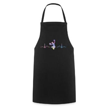 Cheerleader Cheer Mom Cheerleading - Cooking Apron - black - Front - AI Model Male 185 dark (185cm)