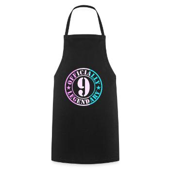 9e anniversaire Garçon Fille Légende Officielle 9 - Tablier de cuisine - noir - Devant - AI Model Male 185 dark (185cm)