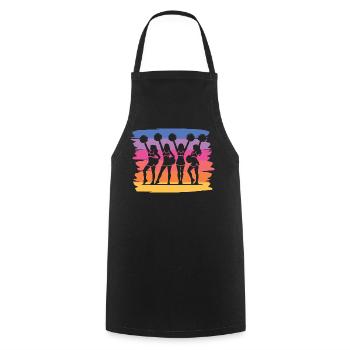 Cheerleader Cheer Mom Cheerleading - Cooking Apron - black - Front - AI Model Male 185 dark (185cm)