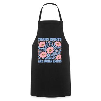 Pride Month LGBT -  Trans Rights Are Human Rights - Cooking Apron - black - Front - AI Model Male 185 dark (185cm)