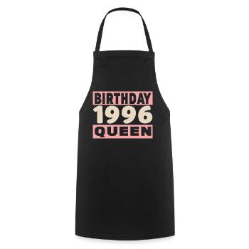 birthday 30 ans 1996 Anniversaire - Tablier de cuisine - noir - Devant - AI Model Male 185 dark (185cm)