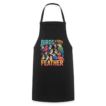 Birds of Every Feather Vogel - Cooking Apron - black - Front - AI Model Male 185 dark (185cm)