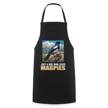 Magpies Magpie - Cooking Apron - black - Front - AI Model Male 185 dark (185cm)
