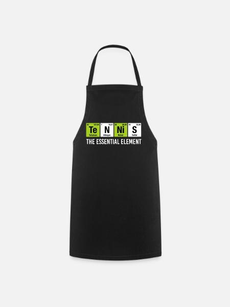 Tennis Essential Element Funny Chemistry - Cooking Apron - black