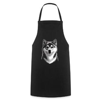Husky - Kochschürze - Schwarz - Vorne - AI Model Male 185 dark (185cm)