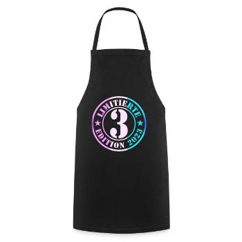 3rd Birthday Young Girls - Cooking Apron - black - Front - AI Model Male 185 dark (185cm)