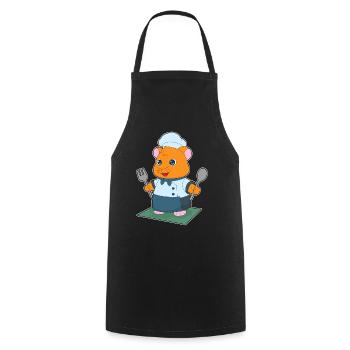 Cuisine de la cuisine pour couverts de hamster - Tablier de cuisine - noir - Devant - AI Model Male 185 dark (185cm)