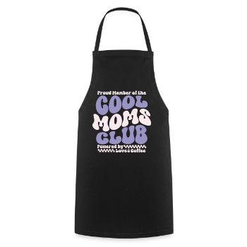 Cadeau des mamans pour la fête des mères - Club des mamans cool - Tablier de cuisine - noir - Devant - AI Model Male 185 dark (185cm)
