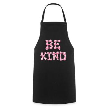 Be Kind Pink Bow T-Shirt Coquette Aesthetic - Cooking Apron - black - Front - AI Model Male 185 dark (185cm)