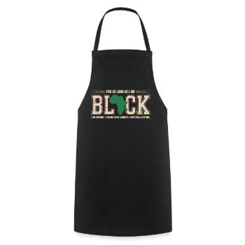 Fierté Afro Black History Month Vintage - Tablier de cuisine - noir - Devant - AI Model Male 185 dark (185cm)