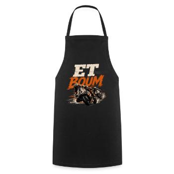AND BOOM - Cooking Apron - black - Front - AI Model Male 185 dark (185cm)