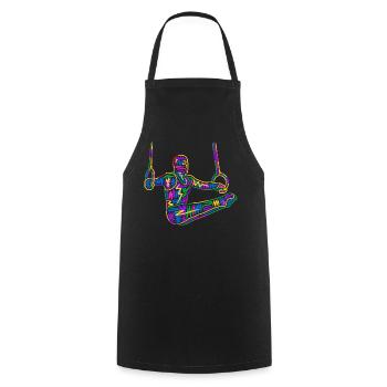 Gymnastics Gymnastics Ring gymnastics colorful Boys Gymnastics - Cooking Apron - black - Front - AI Model Male 185 dark (185cm)