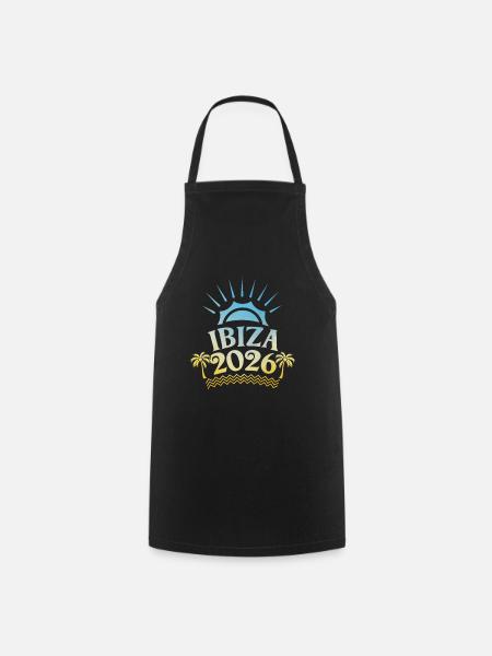 Ibiza 2026 Bunt - Kochschürze - Schwarz