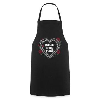 LGBT Pride Month - Protect Trans Youth - Cooking Apron - black - Front - AI Model Male 185 dark (185cm)