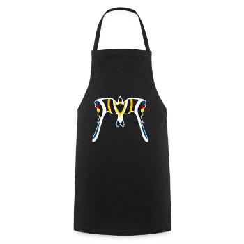 Manta Neon Black Yellow - Cooking Apron - black - Front - AI Model Male 185 dark (185cm)