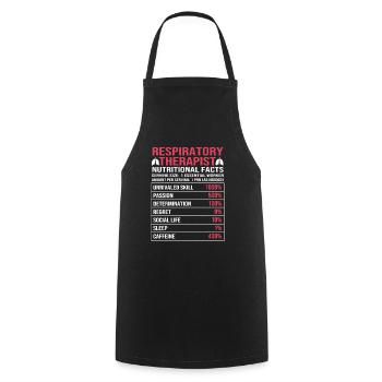 Atmen Atmung Atemwegstherapeut Sauerstoff - Kochschürze - Schwarz - Vorne - AI Model Male 185 dark (185cm)