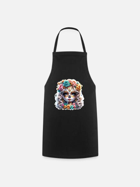 La Catrina - Kochschürze - Schwarz