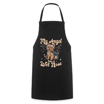 Yorkshire Terrier Yorkie Dog Breed - Cooking Apron - black - Front - AI Model Male 185 dark (185cm)