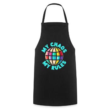 Pre K Teacher My Chaos My Rules Kindergarten - Cooking Apron - black - Front - AI Model Male 185 dark (185cm)