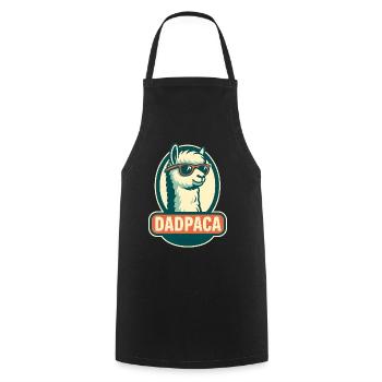 Dadpaca No Probllama - Kochschürze - Schwarz - Vorne - AI Model Male 185 dark (185cm)