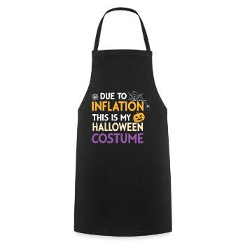 Costume Halloween Inflation - Cooking Apron - black - Front - AI Model Male 185 dark (185cm)