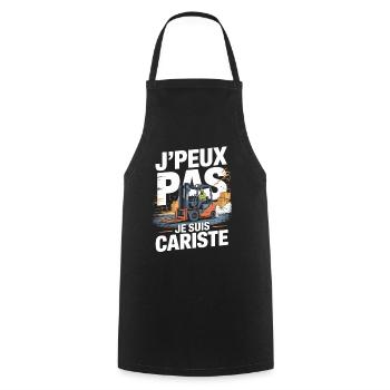 Humour Métier Logistique | T-Shirt Cariste Cadeau - Tablier de cuisine - noir - Devant - AI Model Male 185 dark (185cm)