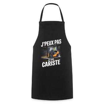 J’Peux Pas Je Suis Cariste Humour Cadeau Collègue - Tablier de cuisine - noir - Devant - AI Model Male 185 dark (185cm)