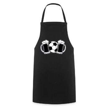 Bière de football - Tablier de cuisine - noir - Devant - AI Model Male 185 dark (185cm)