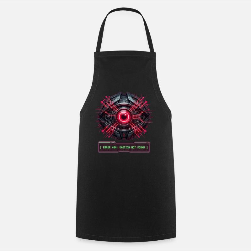 Cyberpunk Techwear Error 404 - Cooking Apron - black