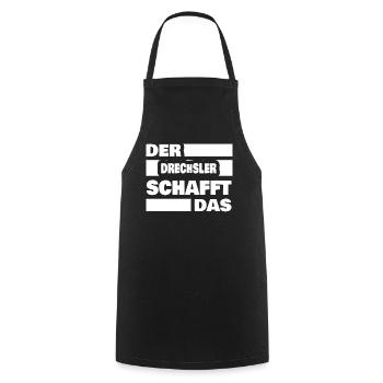 Beruf Drechsler - Kochschürze - Schwarz - Vorne - AI Model Male 185 dark (185cm)