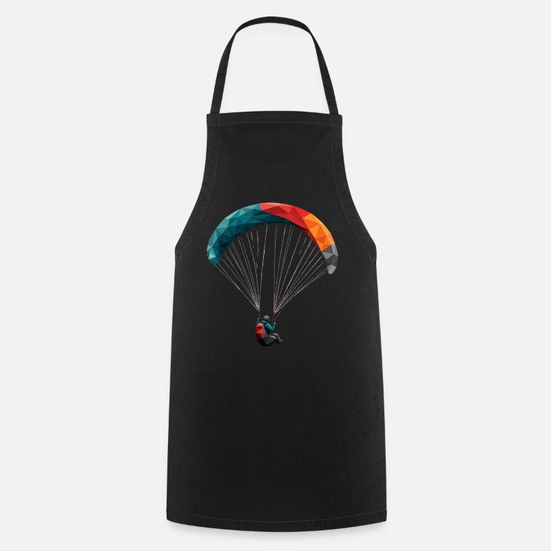 Geometric Paraglider Panodesign - Cooking Apron - black