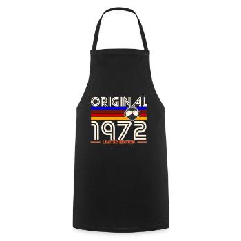 Original 1972 Limited Edition - Cooking Apron - black - Front - AI Model Male 185 dark (185cm)