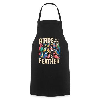 Birds of Every Feather Vogel Vielfalt - Cooking Apron - black - Front - AI Model Male 185 dark (185cm)