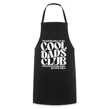 Cool Dads Club - Papa Vatertag Geschenk - Kochschürze - Schwarz - Vorne - AI Model Male 185 dark (185cm)
